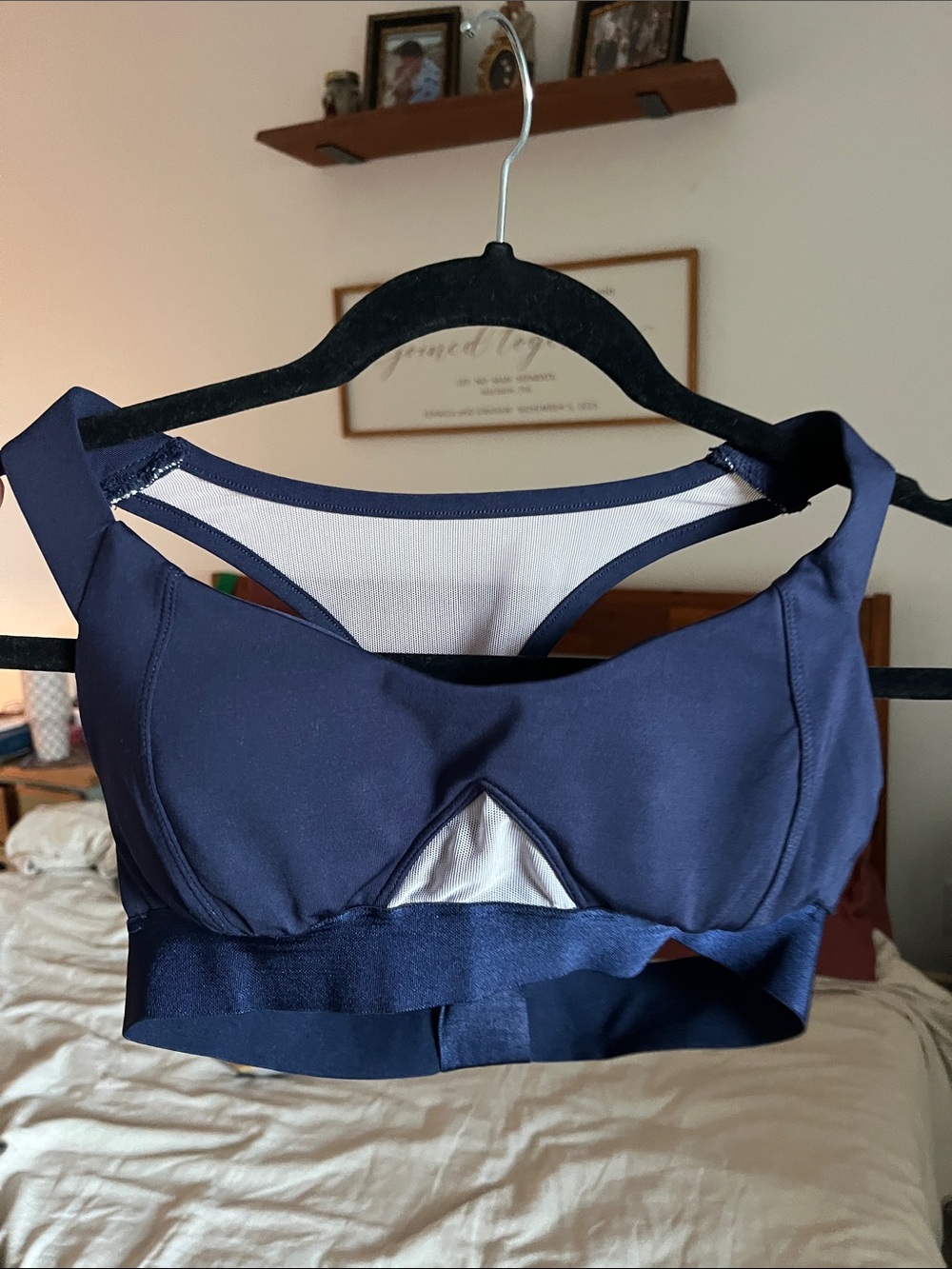 HYLETE Navy Blue Mesh High Support Sports Bra Size Small
